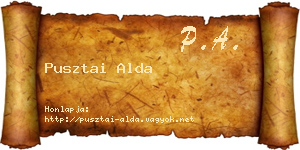 Pusztai Alda névjegykártya